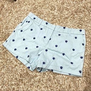 Blue seashell shorts